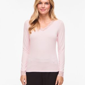 Top Detalle Encaje Rosa Clura