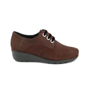 Comfort Class 2858 – Blucher en nobuk con cuña media en burdeos