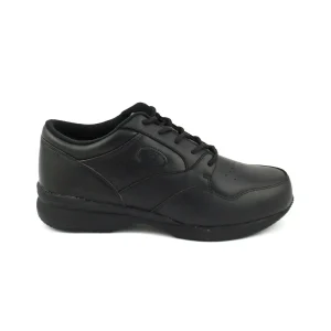 Propét M3704 – Deportiva de piel con cordón y horma ancha en negro