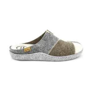Toni Pons Medi-JB – Zueco en fieltro con plantilla extraíble en beig-gris
