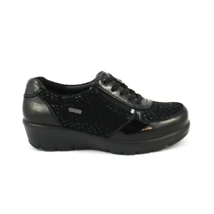 G Confort 799-2-0 – Inglés sport con cremallera y horma ancha en negro