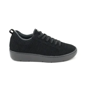 Yuccs Merino Casual – Blucher en lana merina con cordón en negro