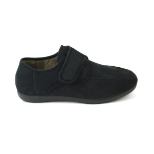 Doctor Cutillas 1510 – Zapatilla ancha con velcro y plantilla extraíble en negro