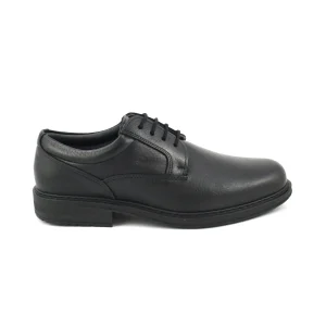 Pitillos 122 – Blucher de vestir en piel con tacón separado en negro