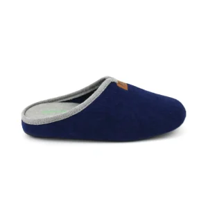 Norteñas 9-50 – Zueco de hombre en felpa con plantilla extraíble en marino