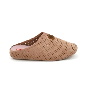 Norteñas 13-191 – Zueco en tejido perforado y plantilla interior en rosa