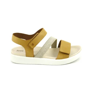 Ecco 273713 Flowt – Sandalia en piel con velcros y elástico en cuero