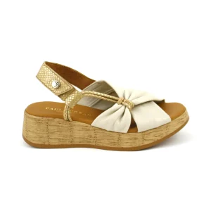 Paula Urban 33-416 – Sandalia en piel con tira y plataforma en beig