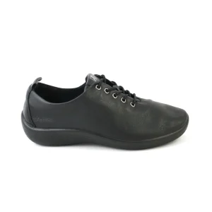 A’rcopedico Lanin – Zapato de cordón en tejido elástico en negro