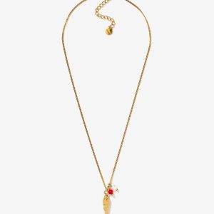 Collar de acero con colgante de pez