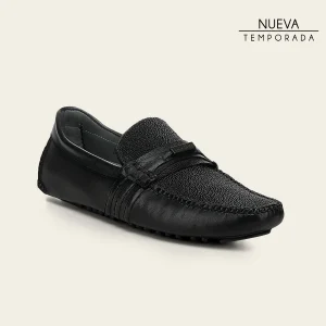 Driver en piel genuina de mantarraya para caballero