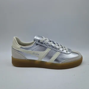DEPORTIVO EN PIEL TONO PLATA - 70483