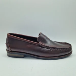 MOCASÍN EN PIEL ENGRASADA BURDEOS - 72404