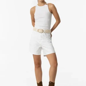 Bermuda Vaquera Blanca