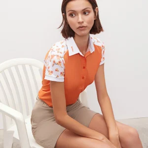 Polo Bicolor Con Estampado