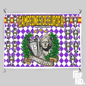 Bandera Madrid Campeones Europa