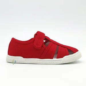 Blanditos Sandalias de Lona Mango Rojo