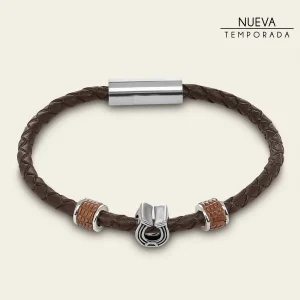 Pulsera en piel genuina de lizard para caballero