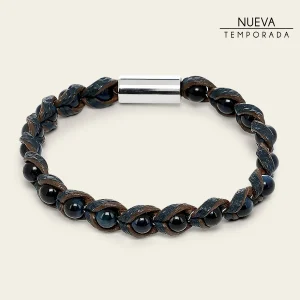 Pulsera en piel genuina de lizard para caballero