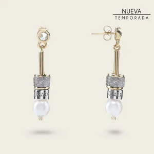 Aretes para dama en piel genuina de pitón