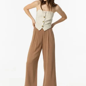 Pantalón Lino Marrón