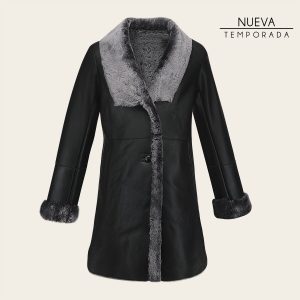 Chamarra en piel genuina de ovino para dama