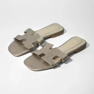 Últimas tallas - SANDALIA NATASHA 100% CUERO DORADO