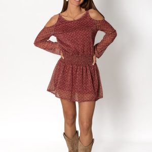 Vestido All The Time Burdeos