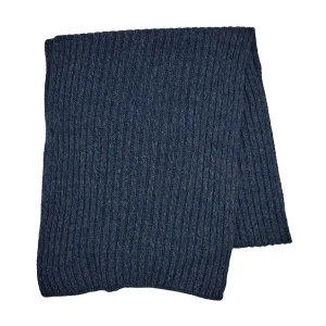 BUFANDA JASPEADA AZUL -GRIS