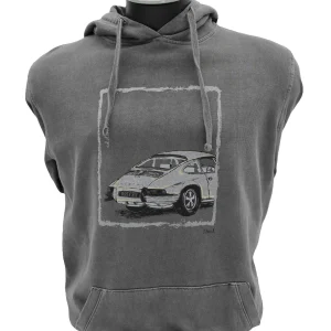 SUDADERA CARRERA GRIS CAPUCHA