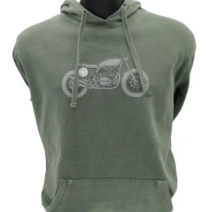 SUDADERA MOTO VERDE FRESNO CAPUCHA