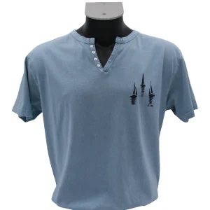 CAMISETA AZUL CLARO BOTONES VELEROS B2B