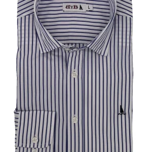 CAMISA BLANCA CON RAYA AZULÓN