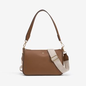 Bolso Bandolera Marrón Cuero
