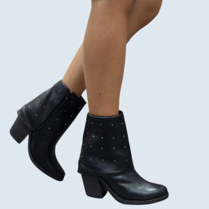 BOTA TACON TEXANO CON TACHES EN LA CAÑA