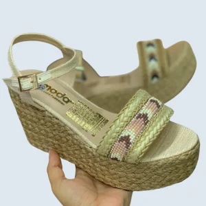 PLATAFORMA YUTE CAPELLADA CON STRASS