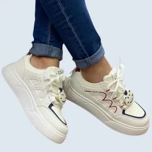 TENIS COMBINADO CON CARITA EN CORDONES