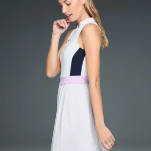 Vestido Bicolor Con Tablas